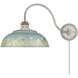 Kinsley 22 inch 100.00 watt Aged Galvanized Steel Swing Arm Wall Light in Antique Teal